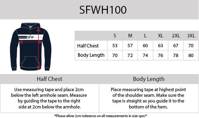 SFWH100-Size-Guide